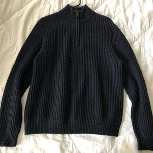 Brooks Brothers Sz M 100% Lambswool Quarter Zip
